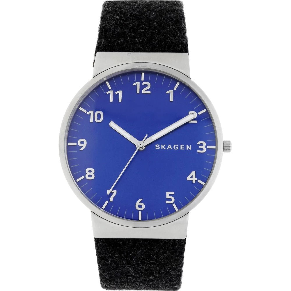 SKAGEN SKW6232 Ancher Blue Dial Black Felt Strap Men's Watch