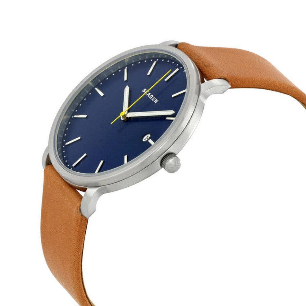 SKAGEN SKW6279 Hagen Blue Dial Brown Leather Men's Watch