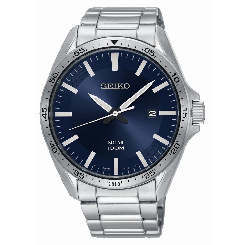 seiko SNE483P1 Mens Solar Stainless Steel Bracelet Watch