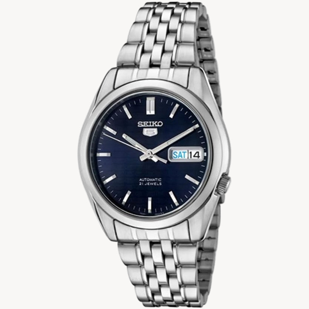 Seiko 5 SNK357K1 Men's Black Dial Stainless Steel Band Automatic Watch