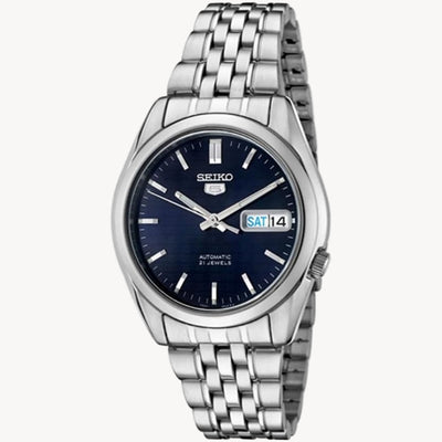 Seiko 5 SNK357K1 Men's Black Dial Stainless Steel Band Automatic Watch