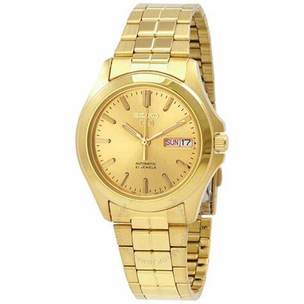 Seiko SNKK98K15 Automatic Gold Dial Anlog Quartz Men's Watch