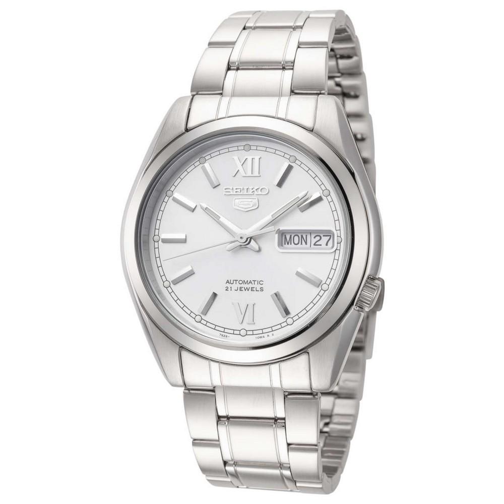 Seiko SNKL51K1 White Dial Silver Chain Series 5  Men's Automatic Watch