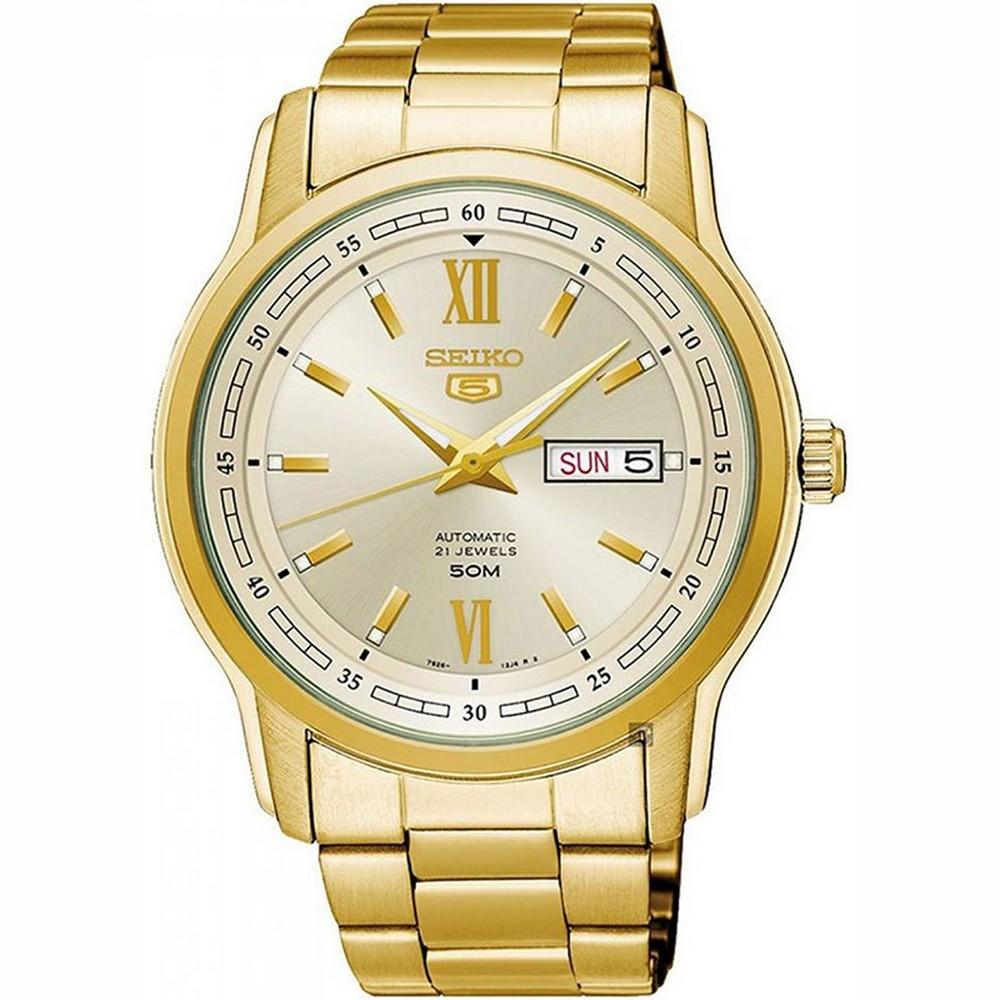 Seiko SNKP20K1 champagne dial gold tone case Series 5 Men's Automatic Watch