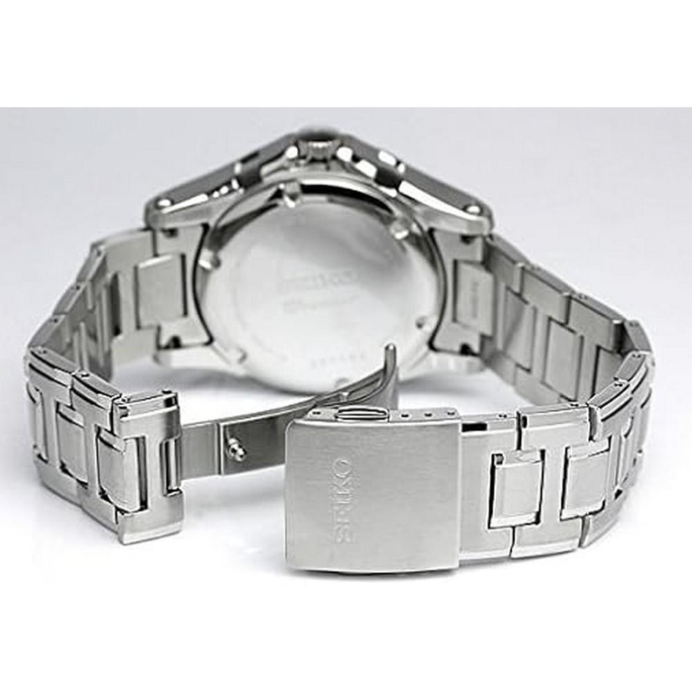 Seiko SNP021P1 Black Dial Silver Stainless Steel Chain Series 5 Men's Automatic Watch seiko