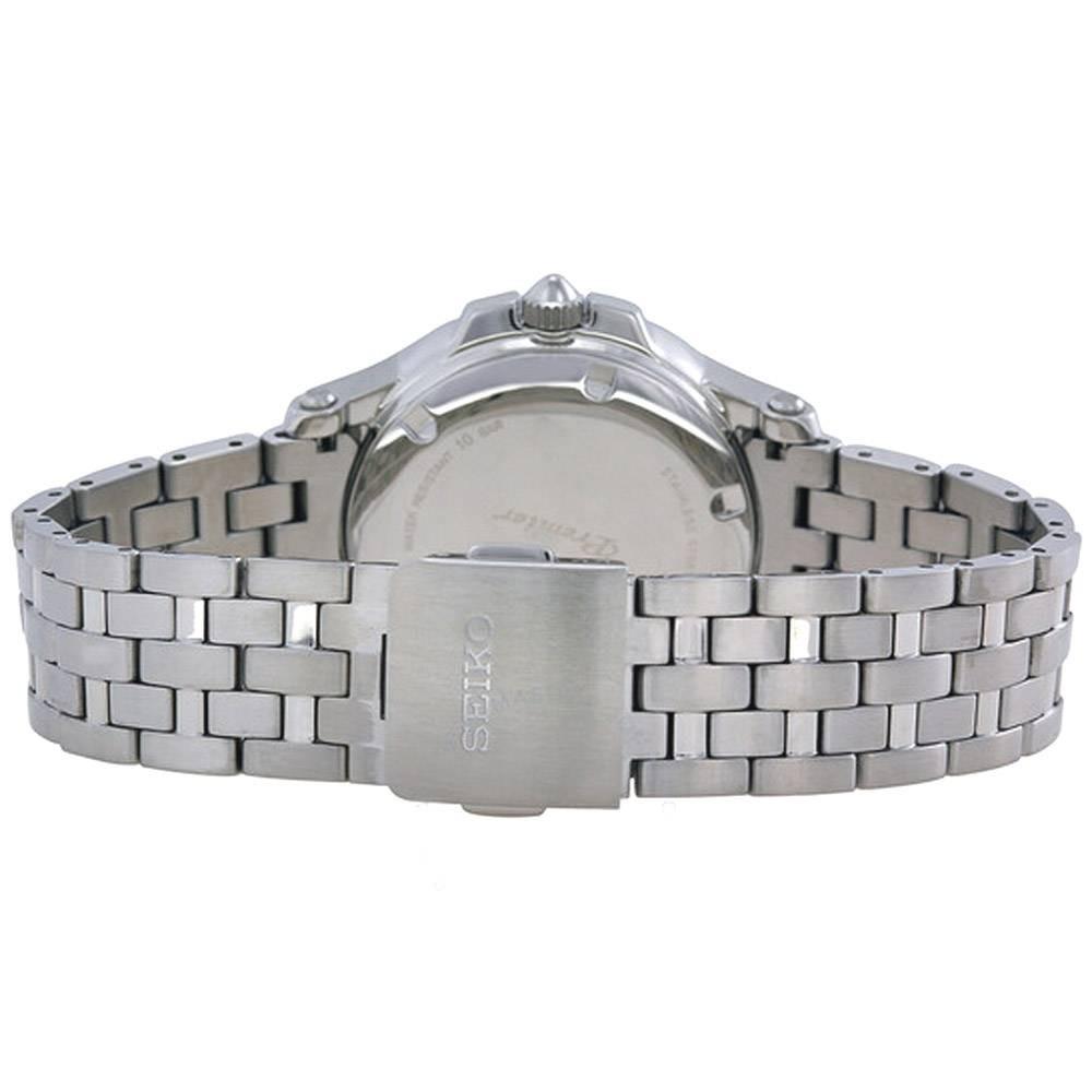 Seiko SNP047P1 Black&White Dial Silver Chain Series 5 Men's Automatic Watch seiko