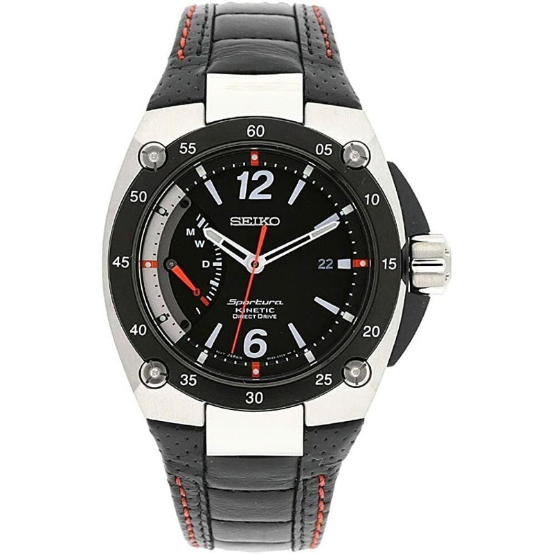 Seiko SRG005P2 Black Dial Rubber Strap Series 5 Men's Automatic Watch seiko