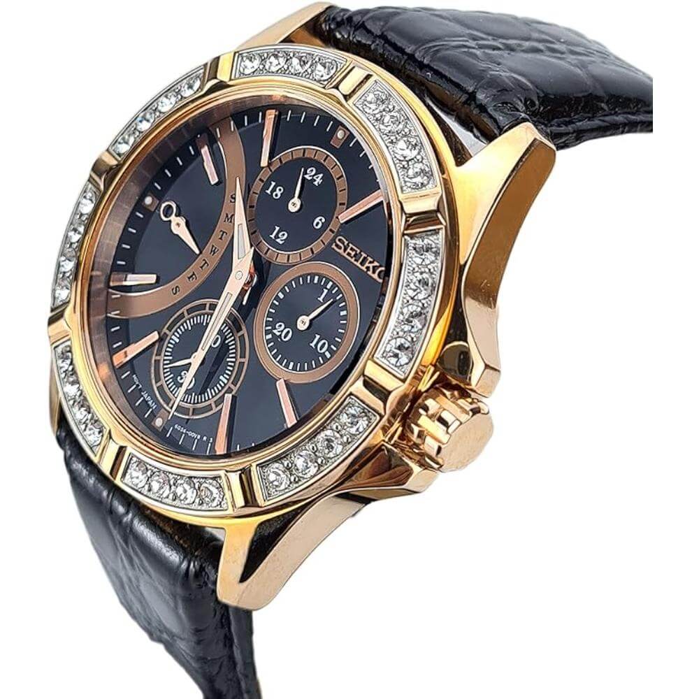 Seiko SRLZ90P1 Leather Strap Golden Case Series 5 Men's Automatic Watch seiko