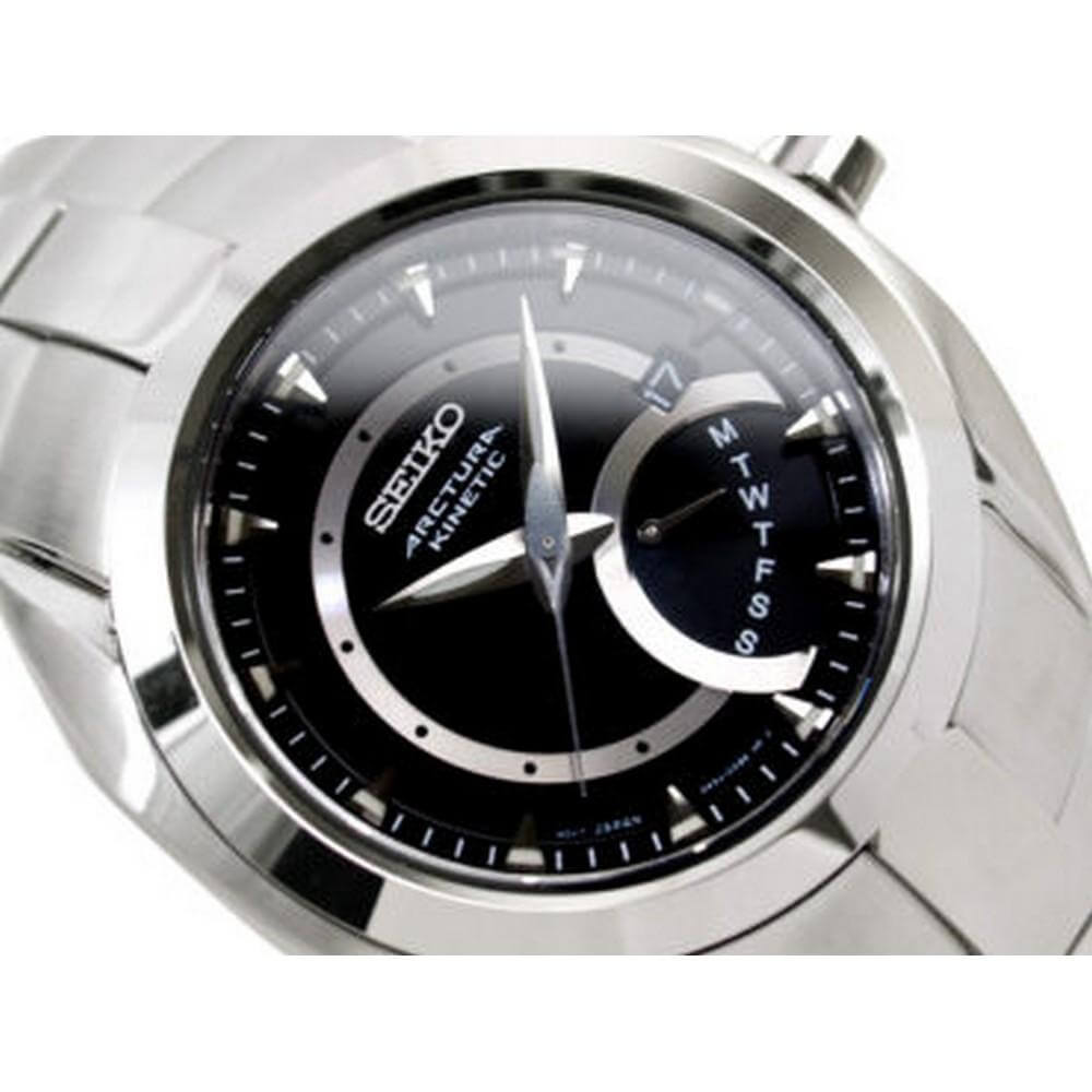 Seiko SRN009P1 Black Dial Silver Stainless Steel Chain Series 5 Men's Automatic Watch seiko