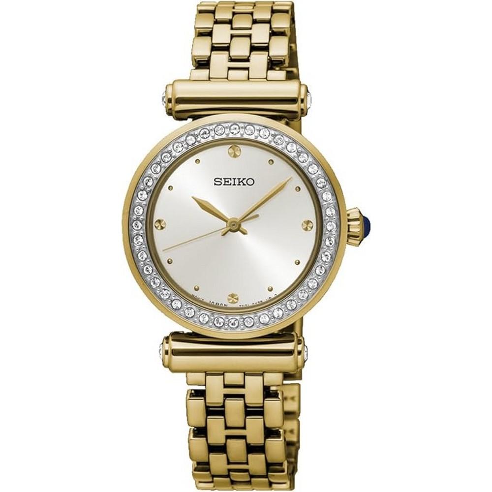 Seiko SRZ468P1 Silver Dial Conceptual Gold Women's Quartz Dress Watch