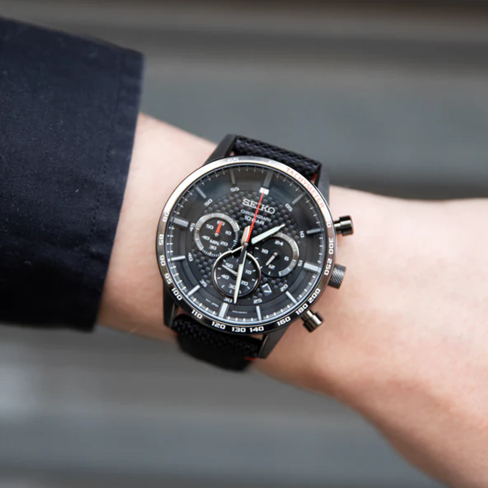 Seiko SSB359P1 Black Dial Quartz Chronograph Men’s Watch