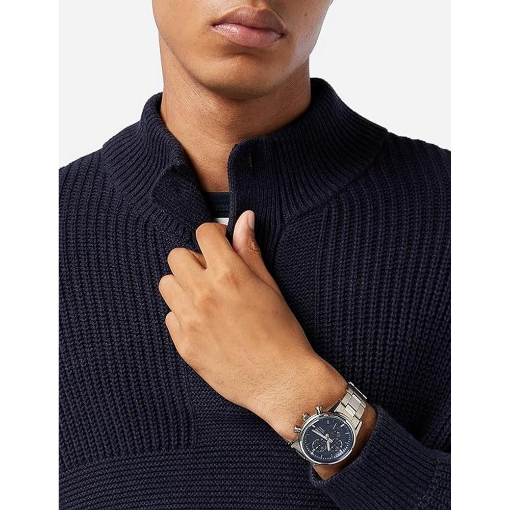 Seiko SSB387P1 Blue Dial Silver Stainless Steel Titanium with Quartz  Men's Watch