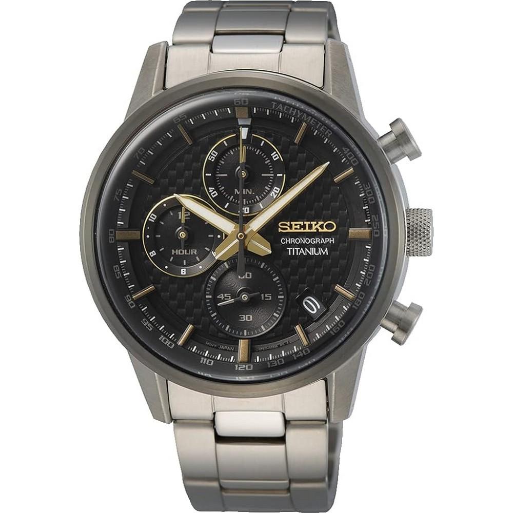 Seiko SSB391P1 Black Dial Stainless Steel Chronograph Quartz Black Dial Men's Watch - Our World Of Style