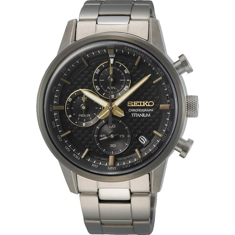 Seiko SSB391P1 Black Dial Stainless Steel Chronograph Quartz Black Dial Men's Watch - Our World Of Style