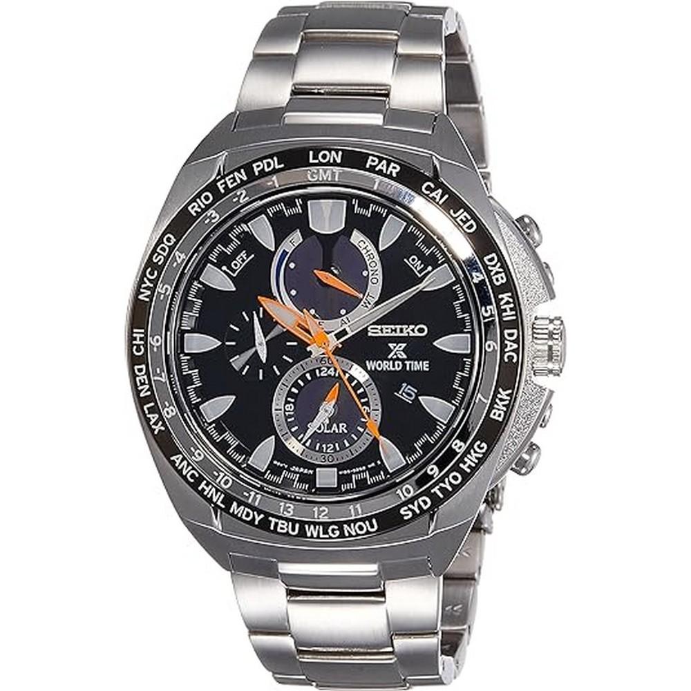 Seiko Prospex SSC487P1 Black Dial Chronograph Silver Stainless Steel Man'S Watch - Our World Of Style