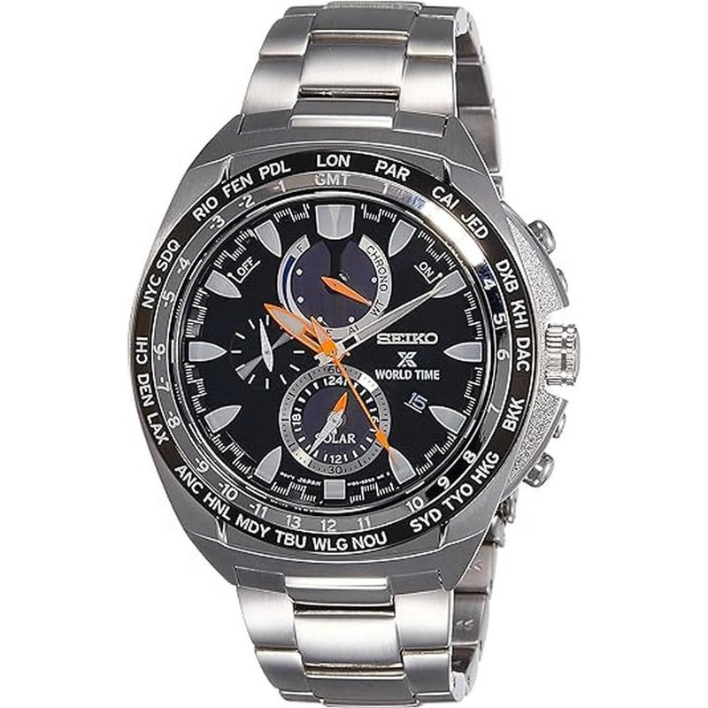 Seiko Prospex SSC487P1 Black Dial Chronograph Silver Stainless Steel Man'S Watch - Our World Of Style