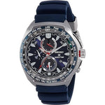 Seiko Prospex SSC489P1  Blue Silicone Strap Solar Chronograph Stainless Steel Men's Watch - Our World Of Style