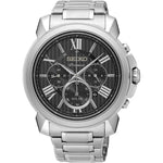 Seiko SSC597P1 Black Dial Silver Chain Premier Chronograph Solar Men's Watch - Our World Of Style