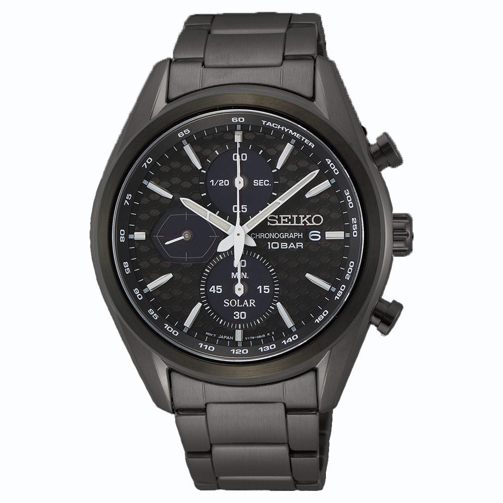 Seiko SSC773P1 Black Dial Quartz Chronograph Men's Watch