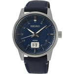Seiko SUR287P1 men’s quartz watch with minimalist white dial and date window
