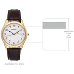 Seiko SUR306P1 White Dial Leather Strap Analog Men's Watch