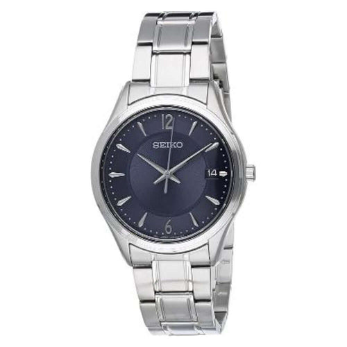 Seiko SUR419P1 Blue Dial Silver Stainless Steel Analog Quartz Men's Watch seiko