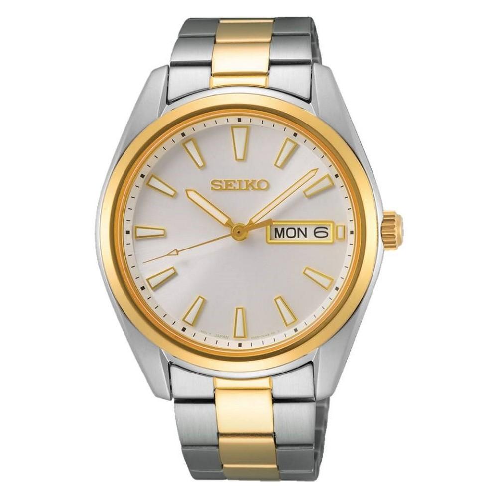 Seiko SUR446P1 Silver Dial Silver & Gold Analog Quartz Men's Watch seiko