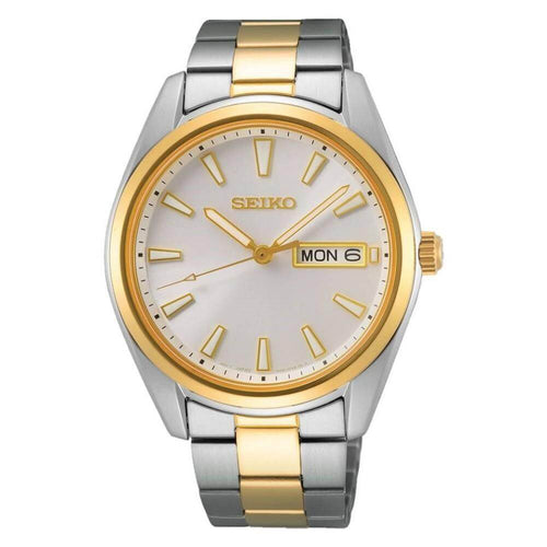 Seiko SUR446P1 Silver Dial Silver & Gold Analog Quartz Men's Watch seiko