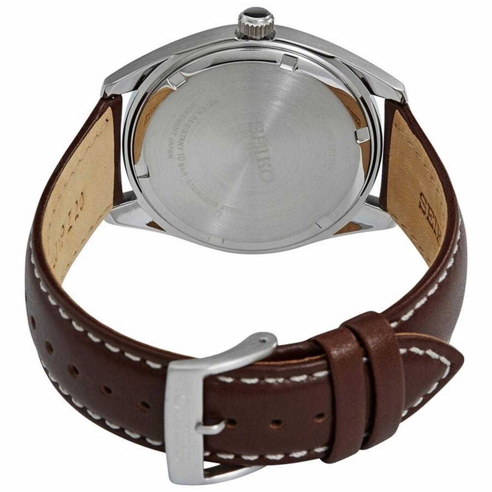 Seiko SUR452P1 Brown Dial Leather Strap Analog Men's Watch