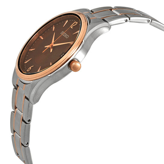 Seiko SUR470P1 Sapphire crystal glass Quartz Brown Dial Men's Watch