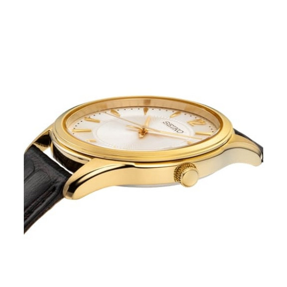 Seiko Men's Watch SUR472P1 Luxury Leather Strap Watch