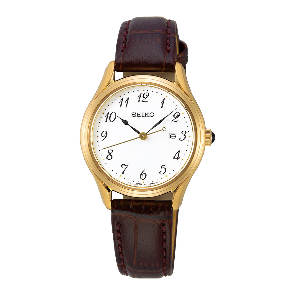 Seiko SUR638P1 White Dial Analog Quartz Women’s Watch