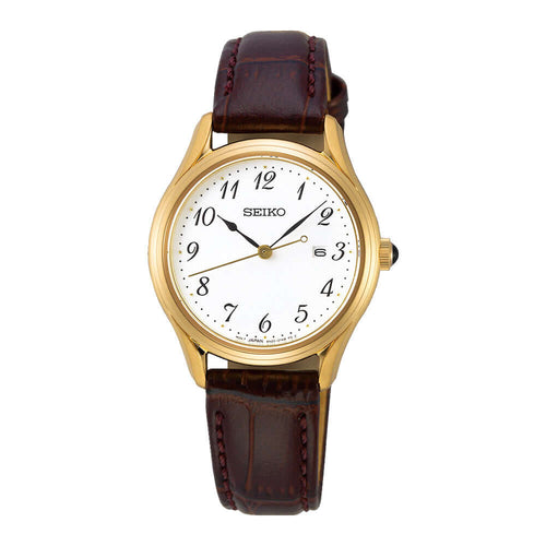 Seiko SUR638P1 White Dial Analog Quartz Women’s Watch