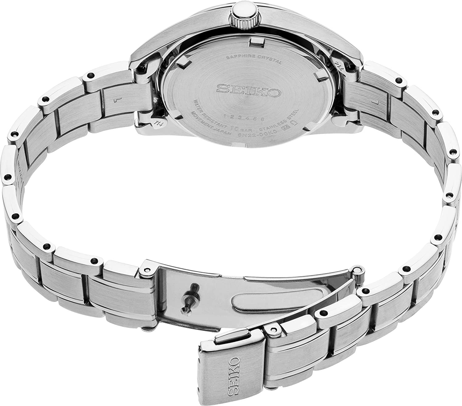 Seiko SUR643P1  Neo Classic White Dial Stainless Steel Womens Watch