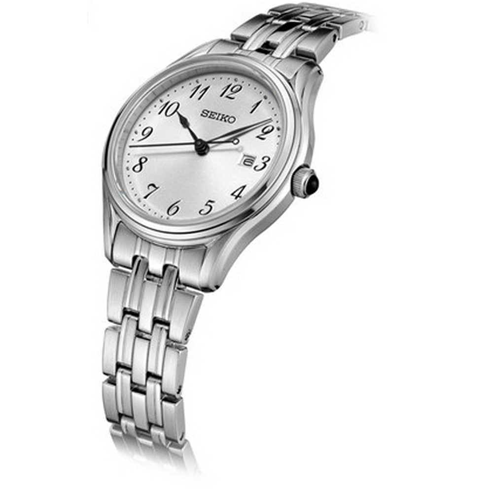 Seiko SUR643P1  Neo Classic White Dial Stainless Steel Womens Watch