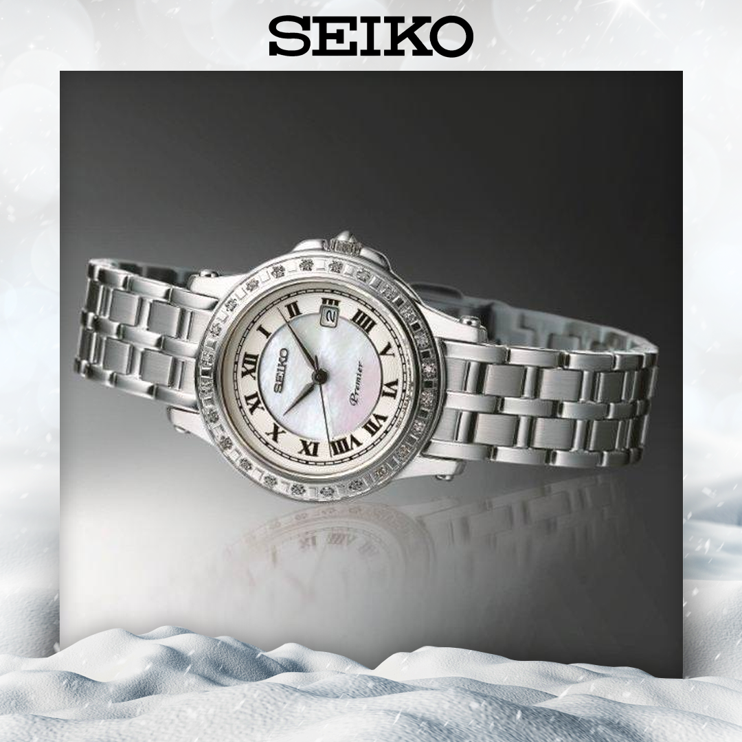 seiko SXDE57P1 Women's Watch Analogue Quartz Silver Stainless Steel Strap