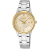 Seiko SXDH04P1 Silver Stainless Steel Quartz Champagne Dial Women Watch seiko