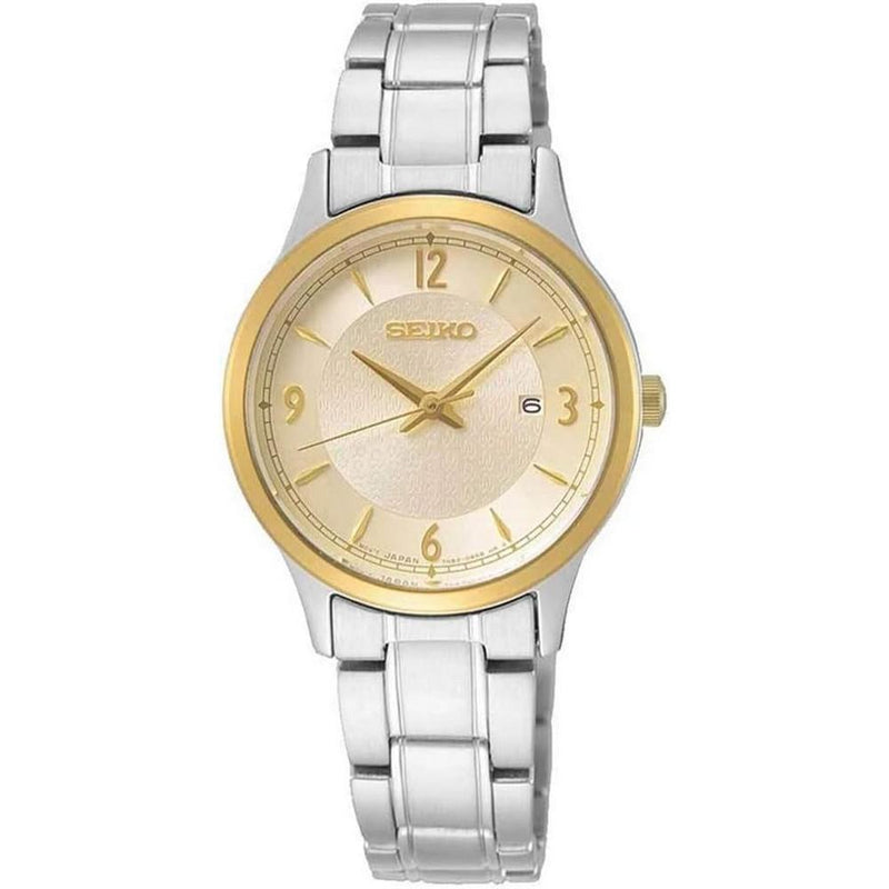 Seiko SXDH04P1 Silver Stainless Steel Quartz Champagne Dial Women Watch seiko