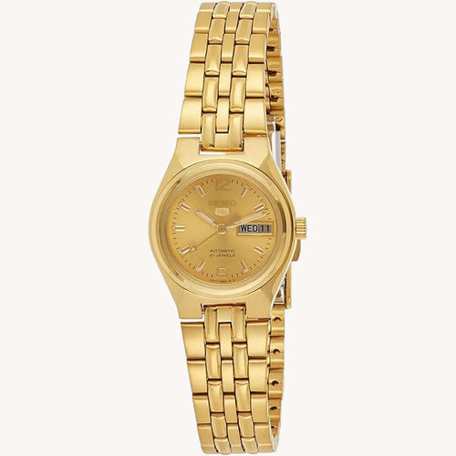 Seiko 5 SYMK36K1 Gold Dial Automatic Day/Date Women's Watch
