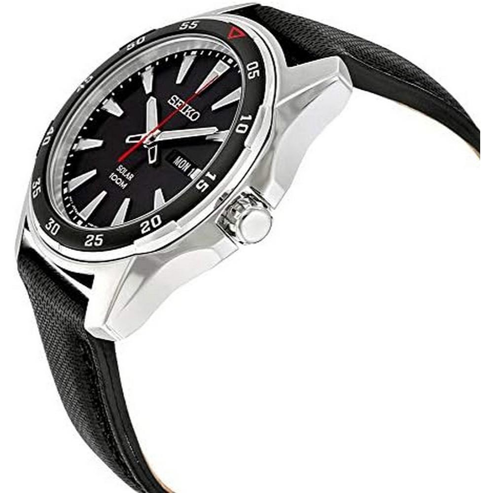 seiko SNE393P2 Men's Analogue Manual Watch with Textile Strap