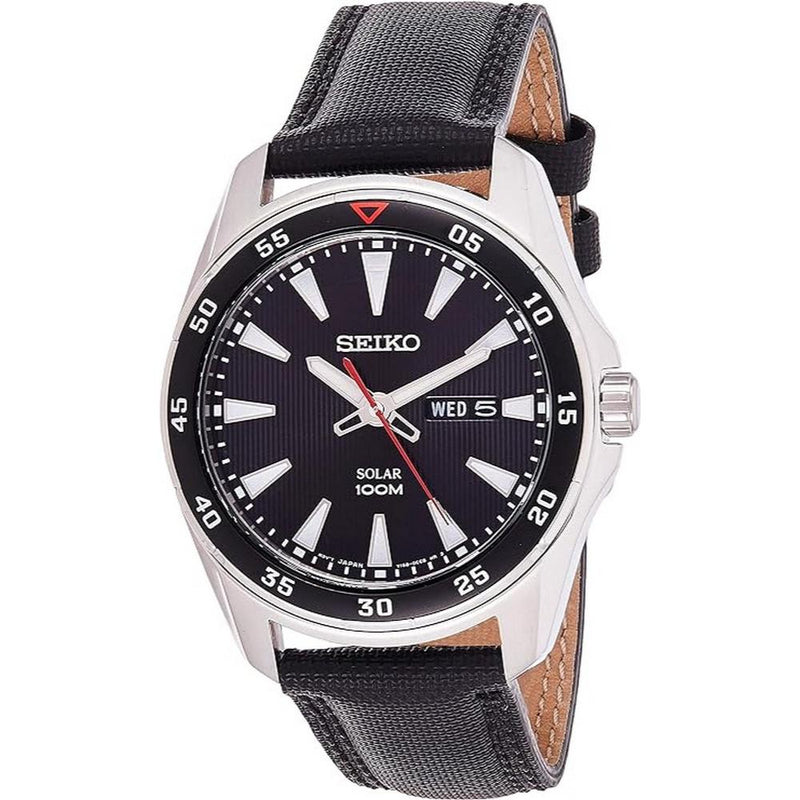 seiko SNE393P2 Men's Analogue Manual Watch with Textile Strap seiko