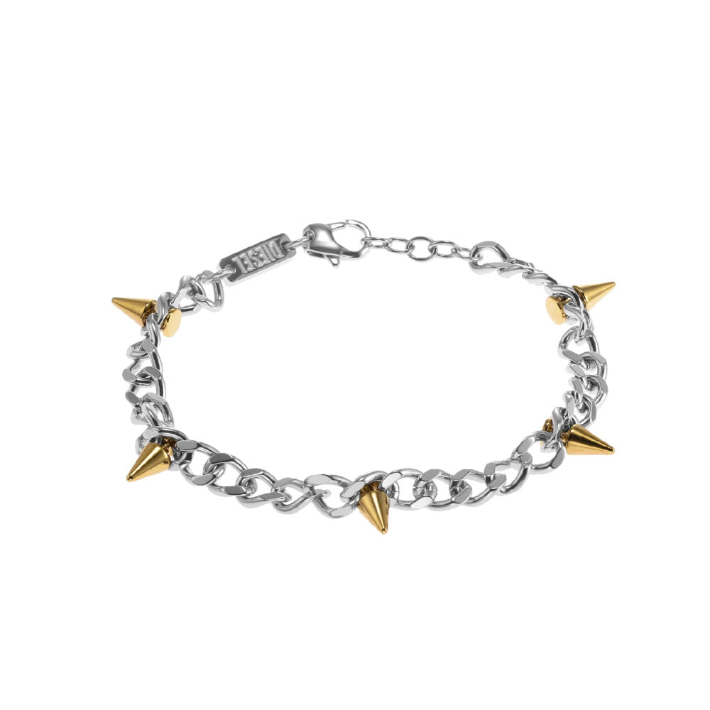 DIESEL Steel Two-Tone Stainless Steel Chain Men`s Bracelet DX1453931