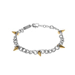 DIESEL DX1453931 Steel Two-Tone Stainless Steel Chain Men`s Bracelet