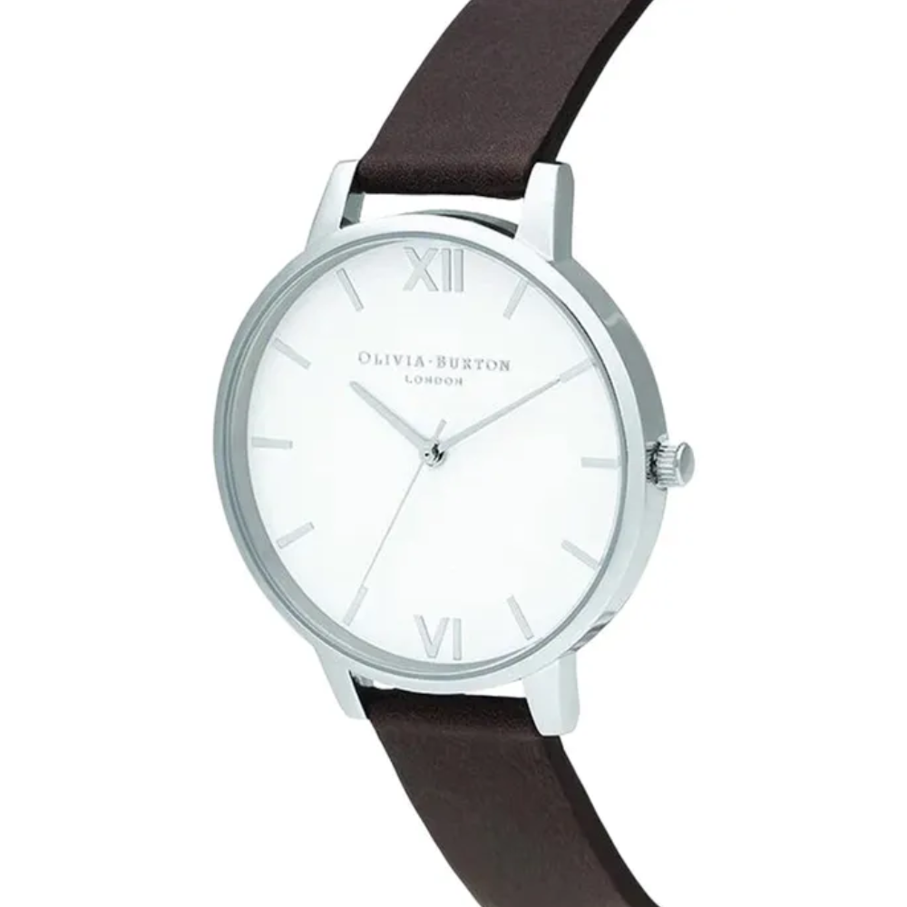 Olivia Burton Semi Precious Dial Grey Strap Watch OB16SH05