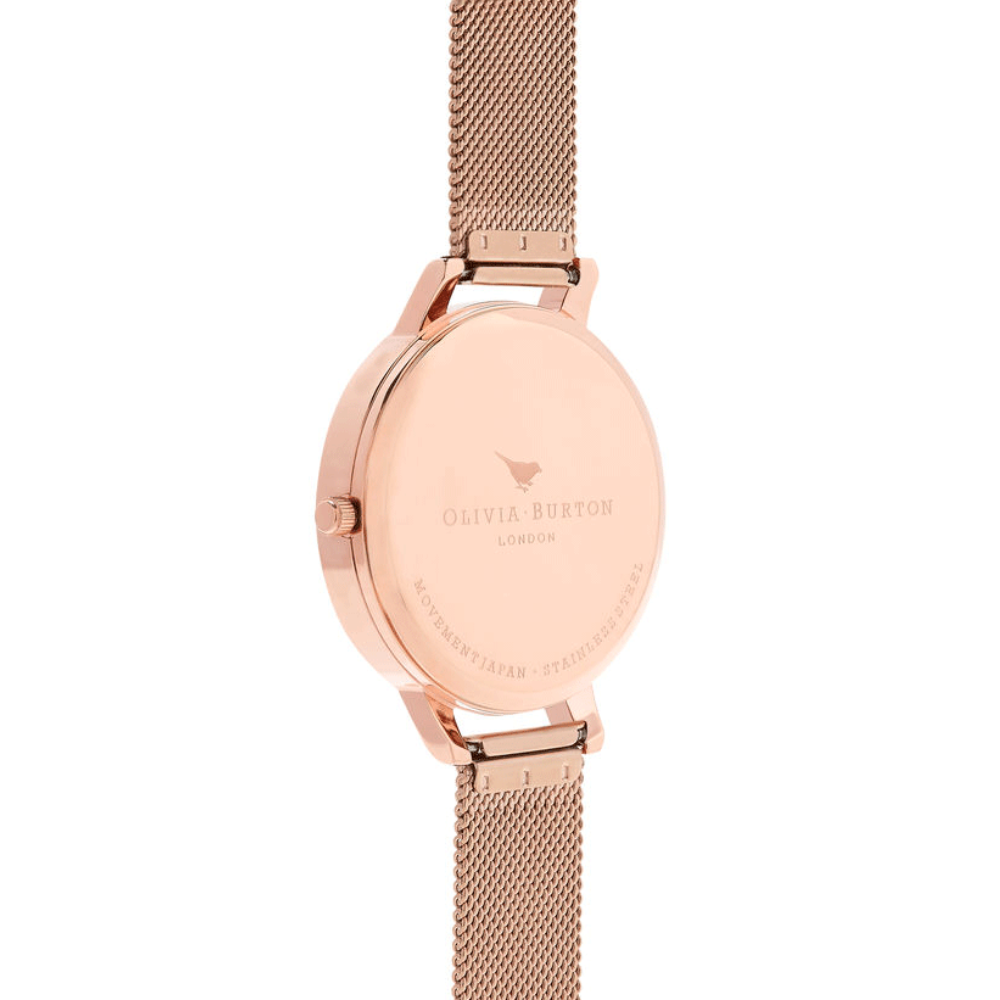 OLIVIA BURTON OB15BD79 Big Dial Rose Gold Women's Mesh Watch Olivia Burton