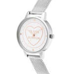 OLIVIA BURTON OB16CD02 Sweet Heart Midi Silver Women's Mesh Watch