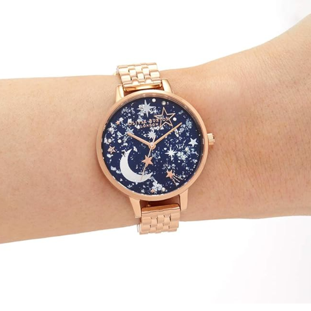 OLIVIA BURTON OB16GD36 Ramadan Navy & Rose Gold Women's Bracelet Watch Olivia Burton