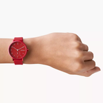SKAGEN SKW2765 Aaren Red Silicone Quartz Minimalist Unisex Watch