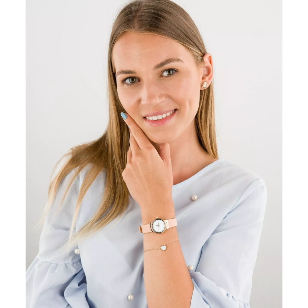 SKAGEN SKW1113  Freja Two Hand Pink Leather Women's Watch Skagen