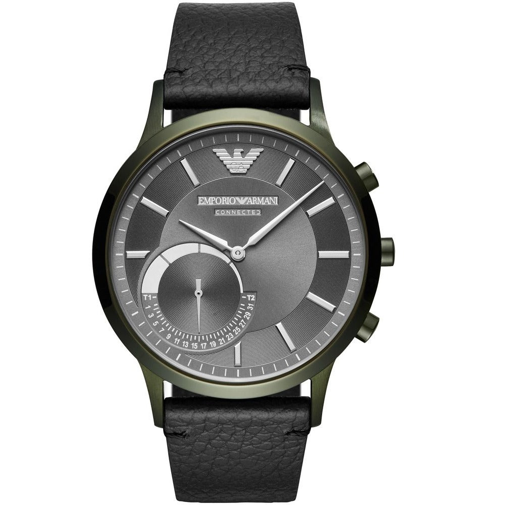 Emporio Armani ART3021 Hybrid Smartwatch Leather Band Men's Watch